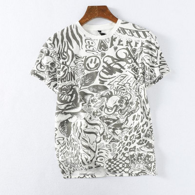 Tricouri casual barbatesti cu model colorat