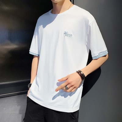 Ανδρικό μπλουζάκι με κεντήματα και κοντά μανίκια - διάφορα μοντέλα