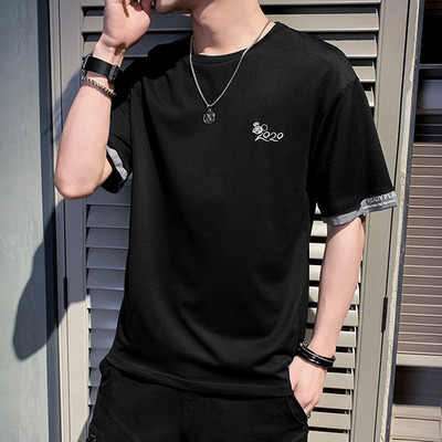 Ανδρικό μπλουζάκι με κεντήματα και κοντά μανίκια - διάφορα μοντέλα