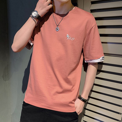 Ανδρικό μπλουζάκι με κεντήματα και κοντά μανίκια - διάφορα μοντέλα