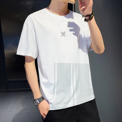 Ανδρικό μπλουζάκι με κεντήματα και κοντά μανίκια - διάφορα μοντέλα