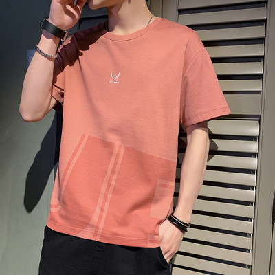 Ανδρικό μπλουζάκι με κεντήματα και κοντά μανίκια - διάφορα μοντέλα