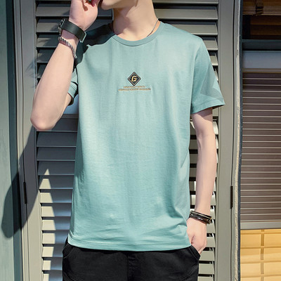 Ανδρικό μπλουζάκι με κεντήματα και κοντά μανίκια - διάφορα μοντέλα