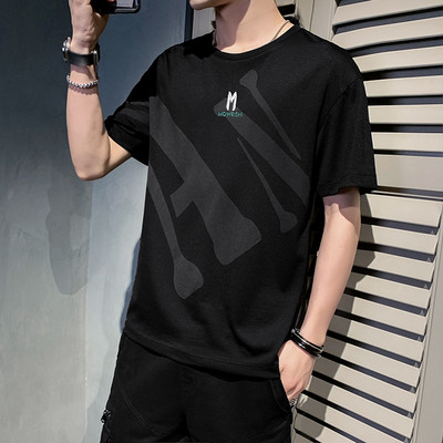 Ανδρικό μπλουζάκι με κεντήματα και κοντά μανίκια - διάφορα μοντέλα