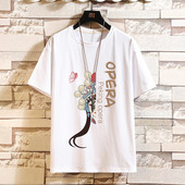 Tricou barbatesc model nou cu imprimeu si decolteu rotund - mai multe culori