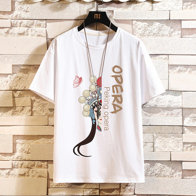 Tricou barbatesc model nou cu imprimeu si decolteu rotund - mai multe culori