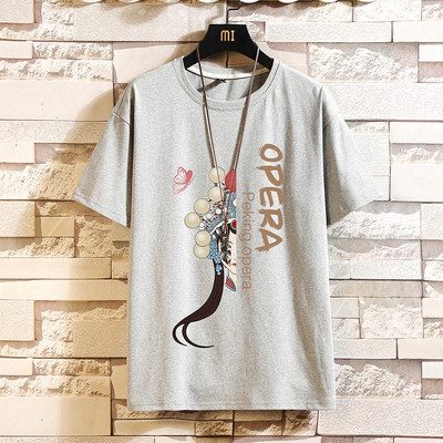 Tricou barbatesc model nou cu imprimeu si decolteu rotund - mai multe culori