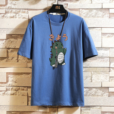 Tricou barbatesc model nou cu imprimeu si decolteu rotund - mai multe culori