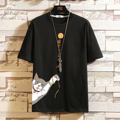 Tricou barbatesc model nou cu imprimeu si decolteu rotund - mai multe culori