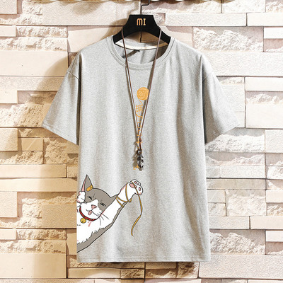 Tricou barbatesc model nou cu imprimeu si decolteu rotund - mai multe culori