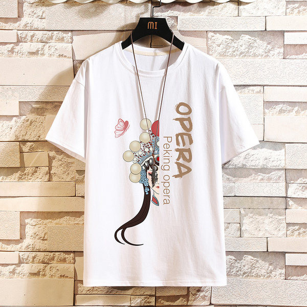 Tricou barbatesc model nou cu imprimeu si decolteu rotund - mai multe culori