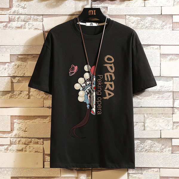 Tricou barbatesc model nou cu imprimeu si decolteu rotund - mai multe culori