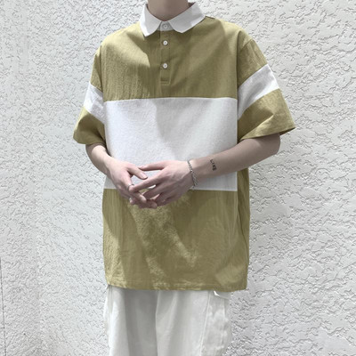 Bluză casual pentru bărbați cu guler și nasturi clasici