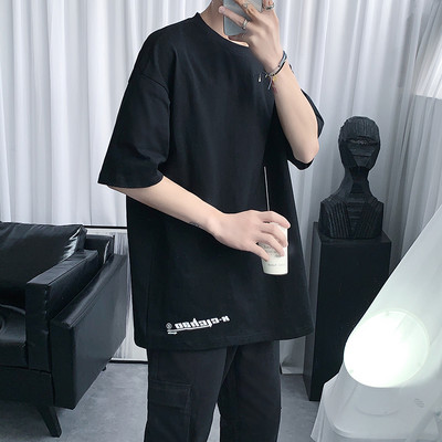 Tricou casual barbatesc - model larg cu maneca scurta