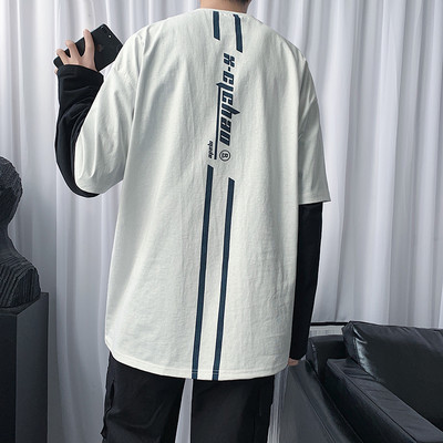 Tricou casual barbatesc - model larg cu maneca scurta