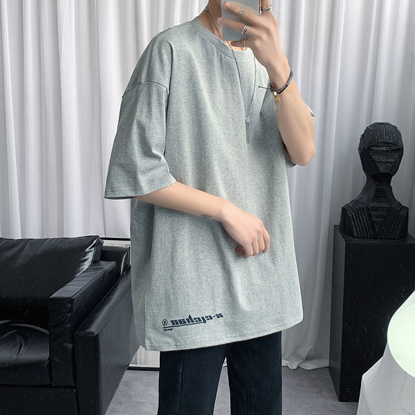 Tricou casual barbatesc - model larg cu maneca scurta