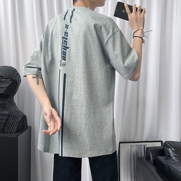 Tricou casual barbatesc - model larg cu maneca scurta