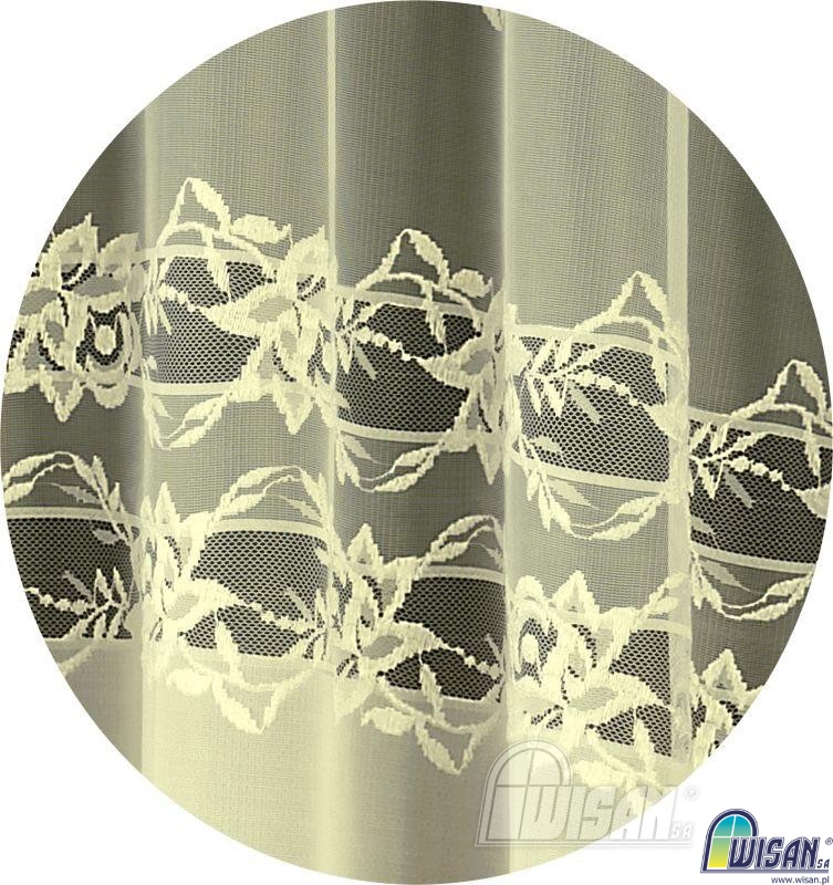 Перде дантела с ширит лента 160x300 cm, 100% Полиестер, Крем