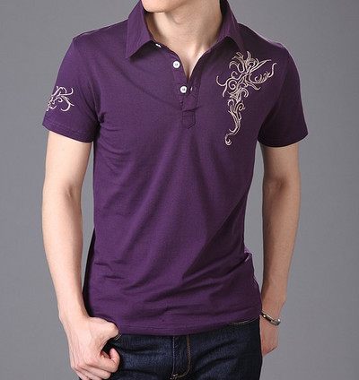 Bluză casual pentru bărbați, cu guler clasic și mâneci scurte