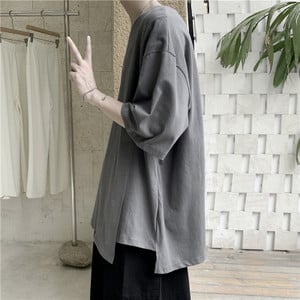 Tricou barbatesc asimetric - model larg