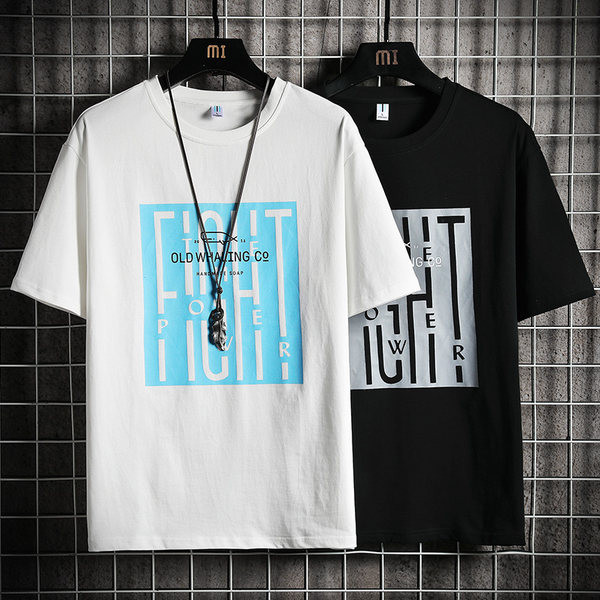 Tricou barbatesc cu imprimeu si decolteu oval