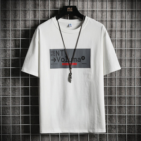 Tricou modern pentru bărbați cu mâneci scurte și imprimeu