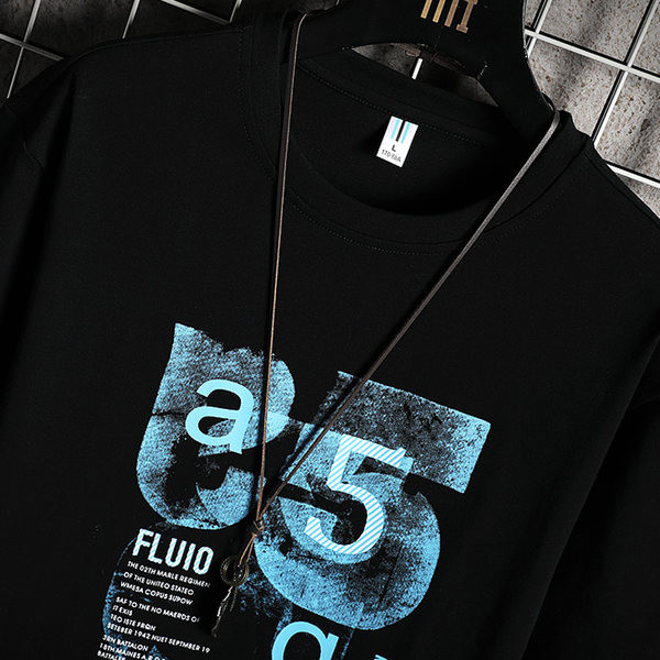 Tricou casual barbatesc cu maneci scurte si imprimeu