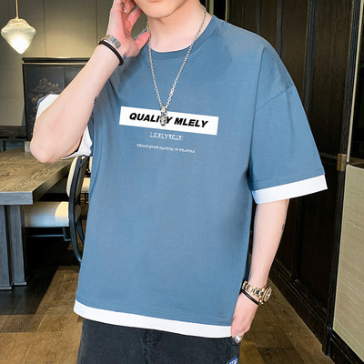 Tricou larg casual barbatesc cu imprimeu in mai multe culori