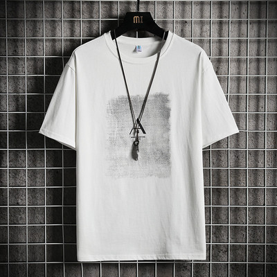 Tricou modern pentru bărbați cu broderie și mâneci scurte