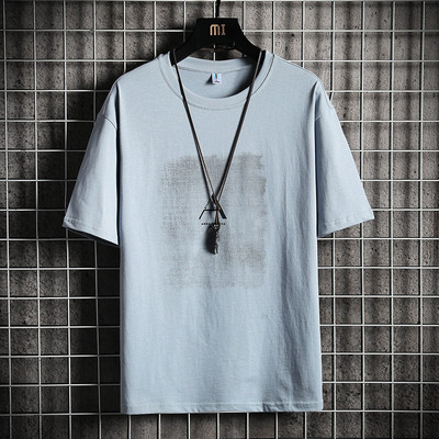 Tricou modern pentru bărbați cu broderie și mâneci scurte