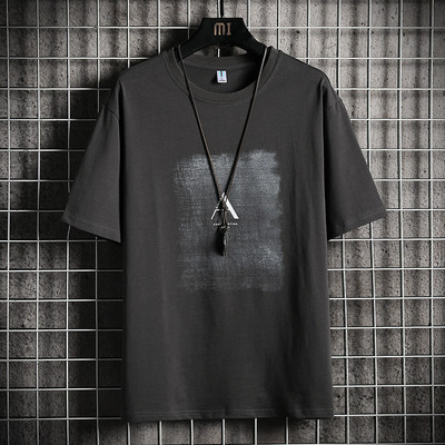 Tricou modern pentru bărbați cu broderie și mâneci scurte