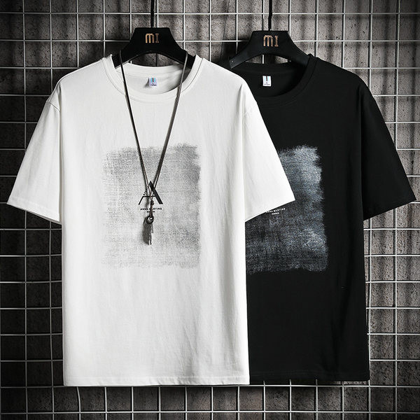 Tricou modern pentru bărbați cu broderie și mâneci scurte