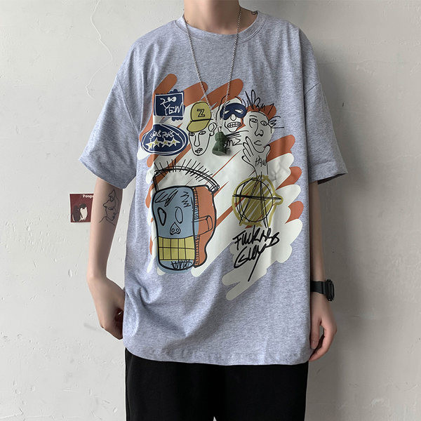 Tricou barbat model nou - model larg cu aplicatie