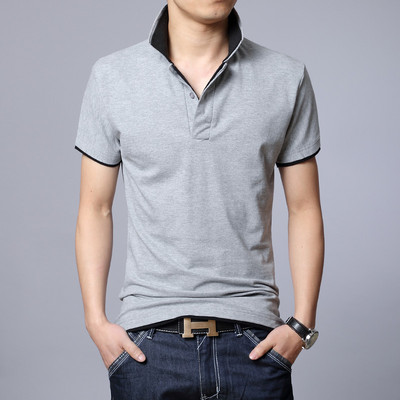 Bluză de vară pentru bărbați cu guler clasic și mâneci scurte