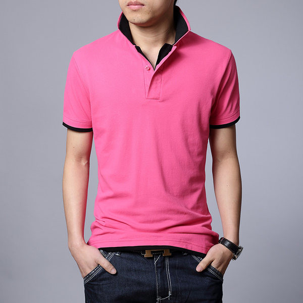 Bluză de vară pentru bărbați cu guler clasic și mâneci scurte