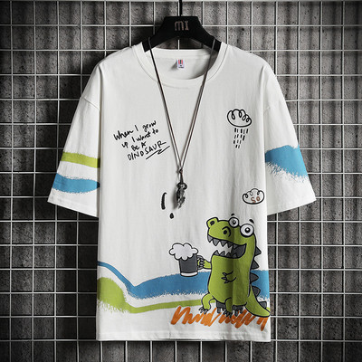 Tricou bărbați colorat cu aplicații și inscripții