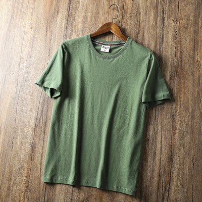 Tricou de vară pentru bărbați, într-o singură culoare, cu mâneci scurte