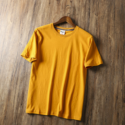 Tricou de vară pentru bărbați, într-o singură culoare, cu mâneci scurte