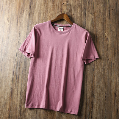 Tricou de vară pentru bărbați, într-o singură culoare, cu mâneci scurte