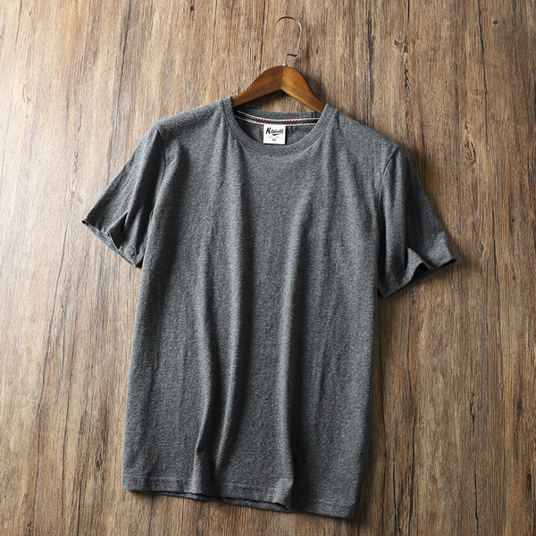 Tricou de vară pentru bărbați, într-o singură culoare, cu mâneci scurte