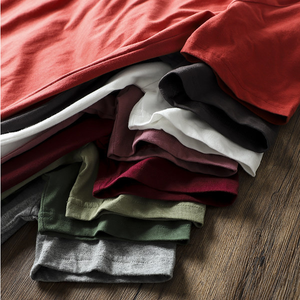 Tricou de vară pentru bărbați, într-o singură culoare, cu mâneci scurte