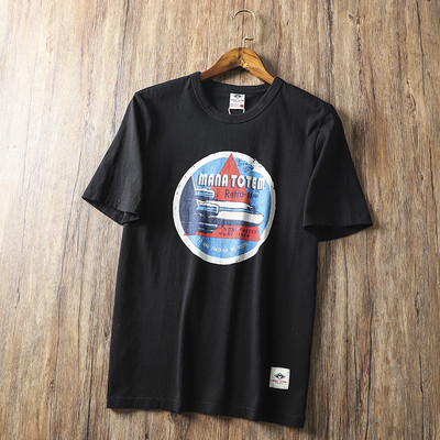 Ανδρικό μπλουζάκι με απλικέ και στρογγυλή λαιμόκοψη