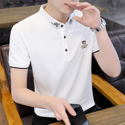 Novi model muške majice kratkih rukava sa kragnom i gumbima u više boja