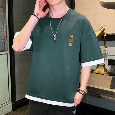 Tricou casual cu imprimeu si maneci scurte in mai multe culori