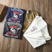 Tricou bărbătesc cu aplicație și mâneci scurte