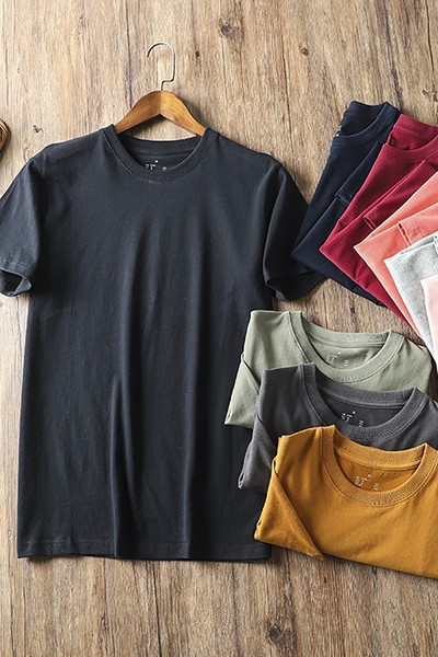 Tricou casual bărbătesc din bumbac, cu mâneci scurte