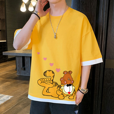 Jauna modeļa vīriešu t-krekls ar apdruku mugurpusē - īsām piedurknēm