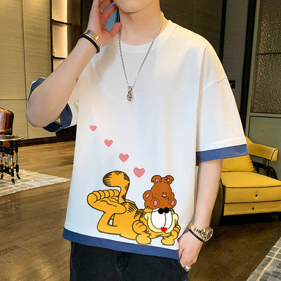 Jauna modeļa vīriešu t-krekls ar apdruku mugurpusē - īsām piedurknēm