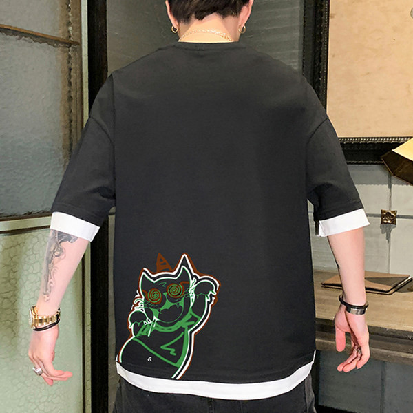 Jauna modeļa vīriešu t-krekls ar apdruku mugurpusē - īsām piedurknēm