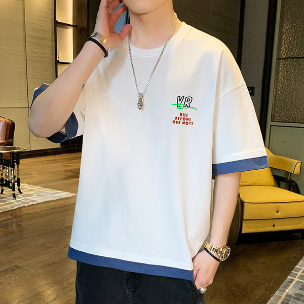 Jauna modeļa vīriešu t-krekls ar apdruku mugurpusē - īsām piedurknēm